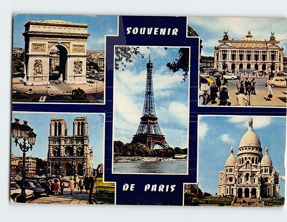 Postcard Souvenir De Paris France