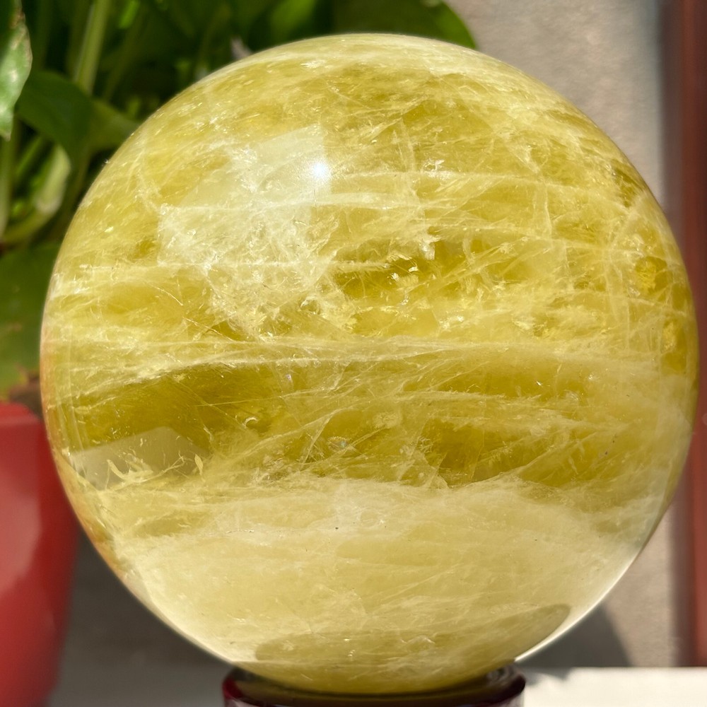 2207g Natural Citrine Crystal Ball Quartz Gemstone Sphere Reiki Healing