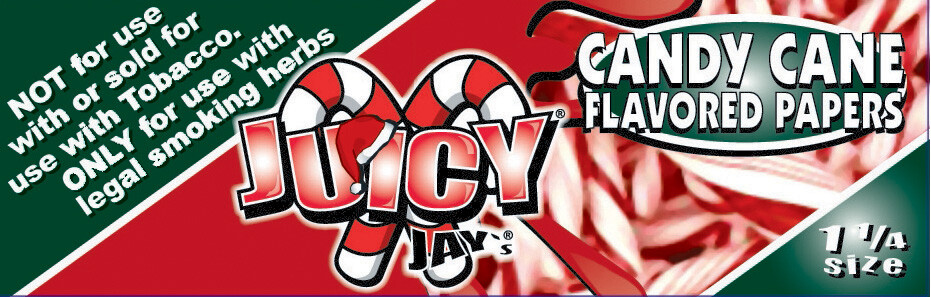 Juicy Jay’s 1 1/4 Candy Cane Flavored Rolling Papers 3-Pack Authentic