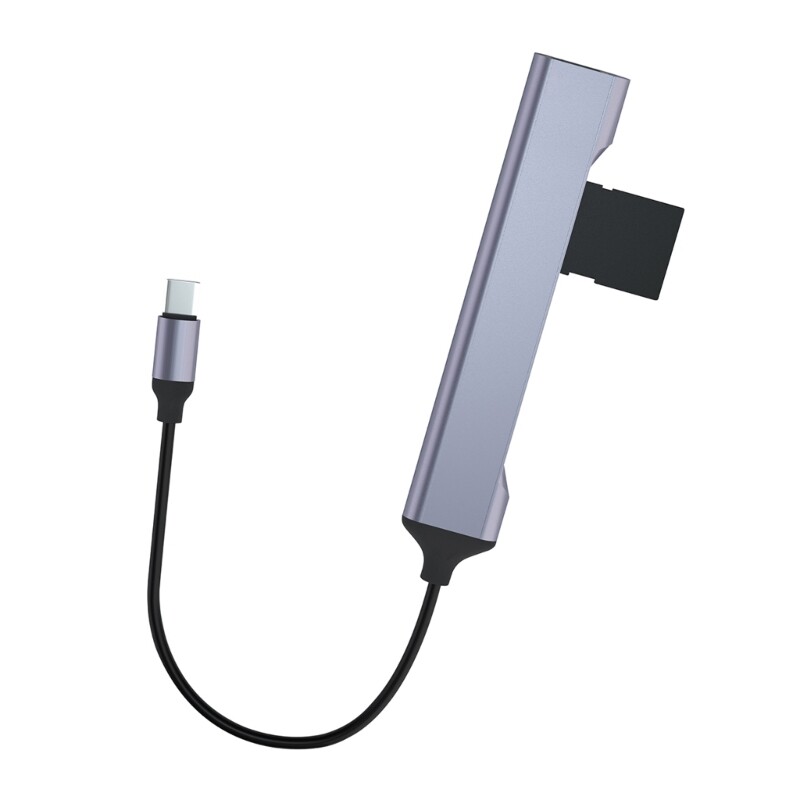 6-in-1 USB C Card Reader with SD MicroSD TF MS MSD Support for Fast Data Transfer