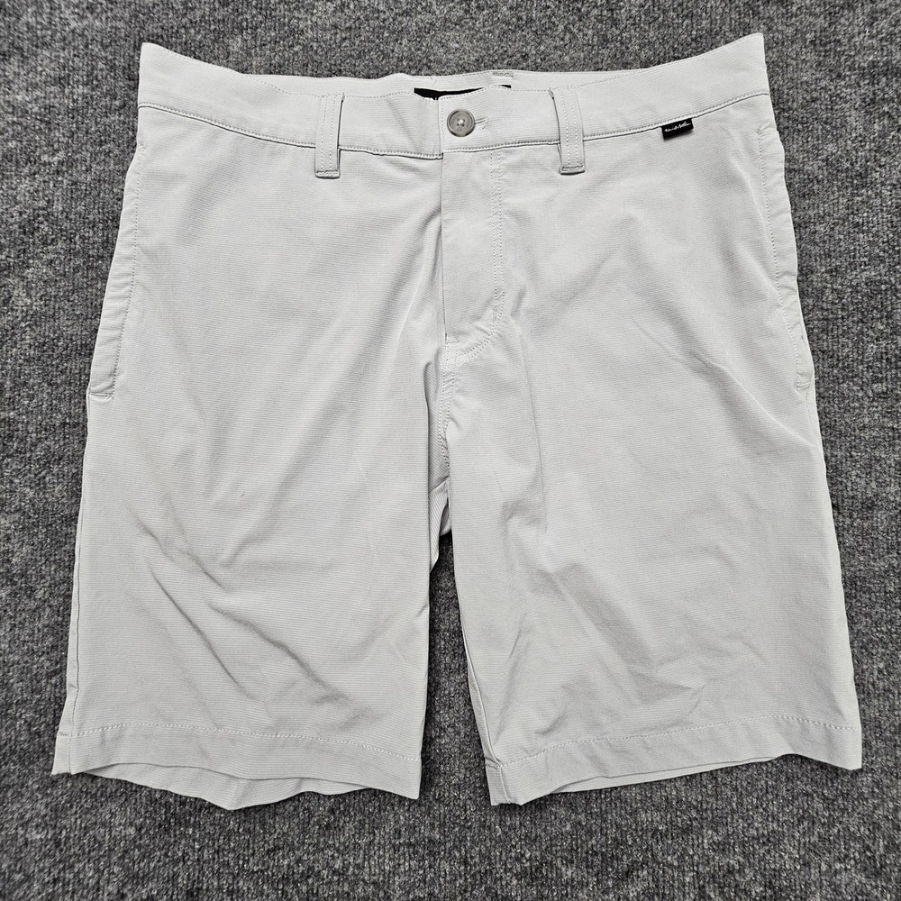 TravisMathew Shorts Mens 36 Light Gray Golf Performance Stretch Chino Casual