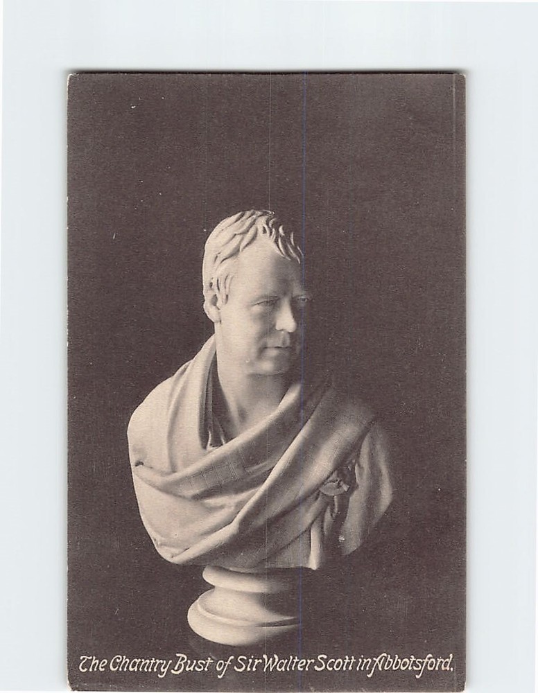 Postcard The Chantry Bust of Sir Walter Scott in Abbotsford Melrose Scotland