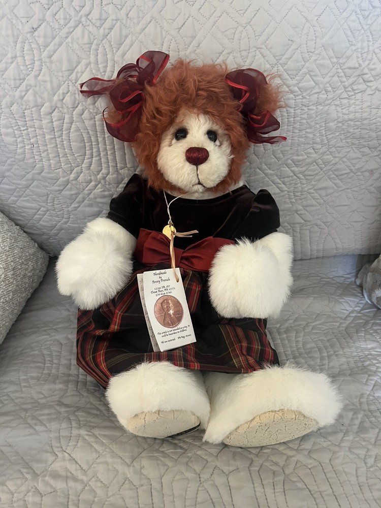 18” BACK MOUNTAIN BEARS PENNY FRENCH Mohair “Molly, First Christmas”