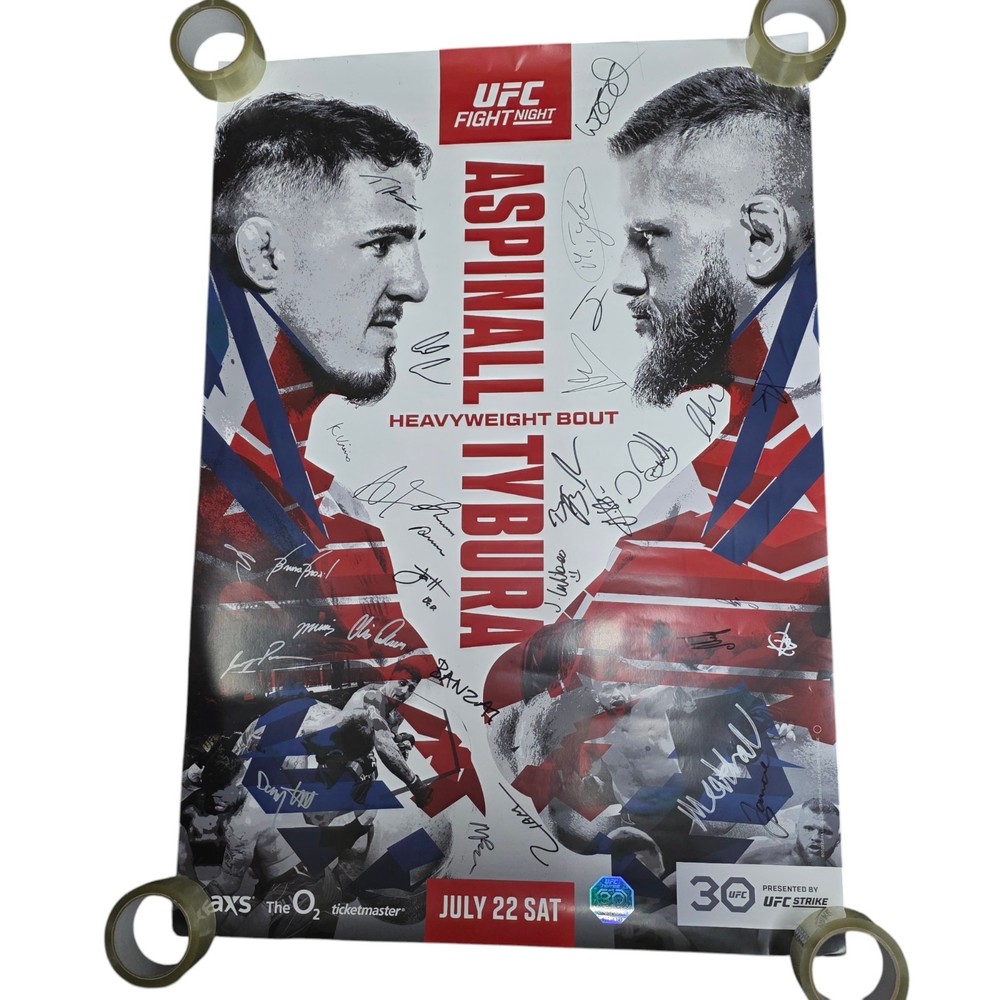 Tom Aspinall Vs Tybura UFC Signed Event Poster SBC London Molly McCann #39/140