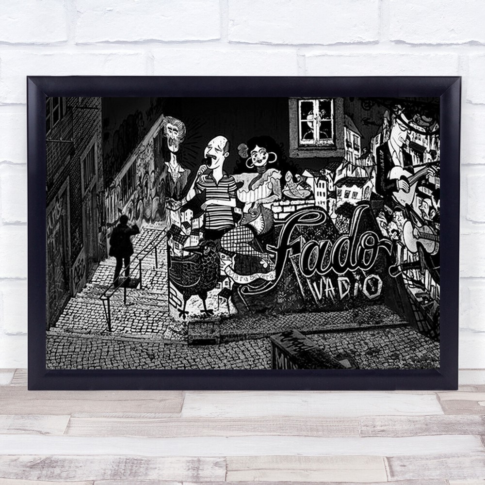Behind These Walls Lisbon Street Woman Wall Painting Graffiti Art Print