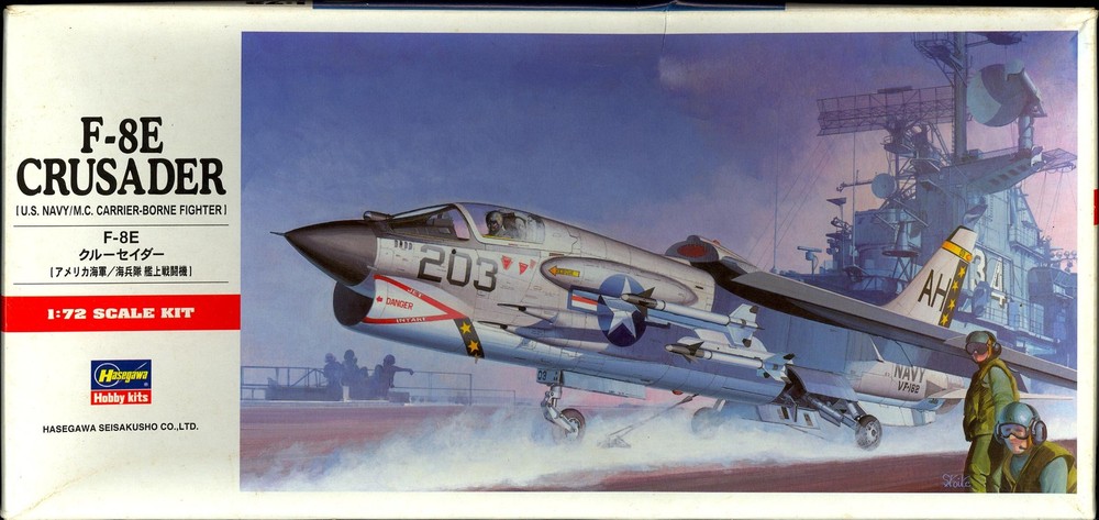 Hasegawa Models 1/72 VOUGHT F-8E CRUSADER U.S. Navy Jet Fighter *NOS*