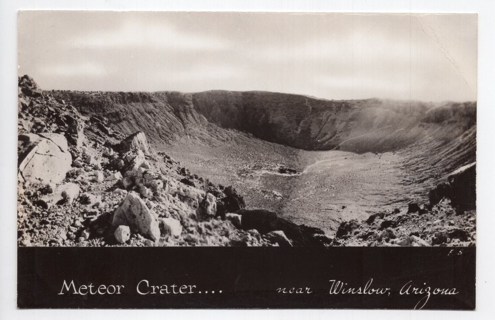 1940s? RPPC - Meteor Crater Near Winslow, Arizona