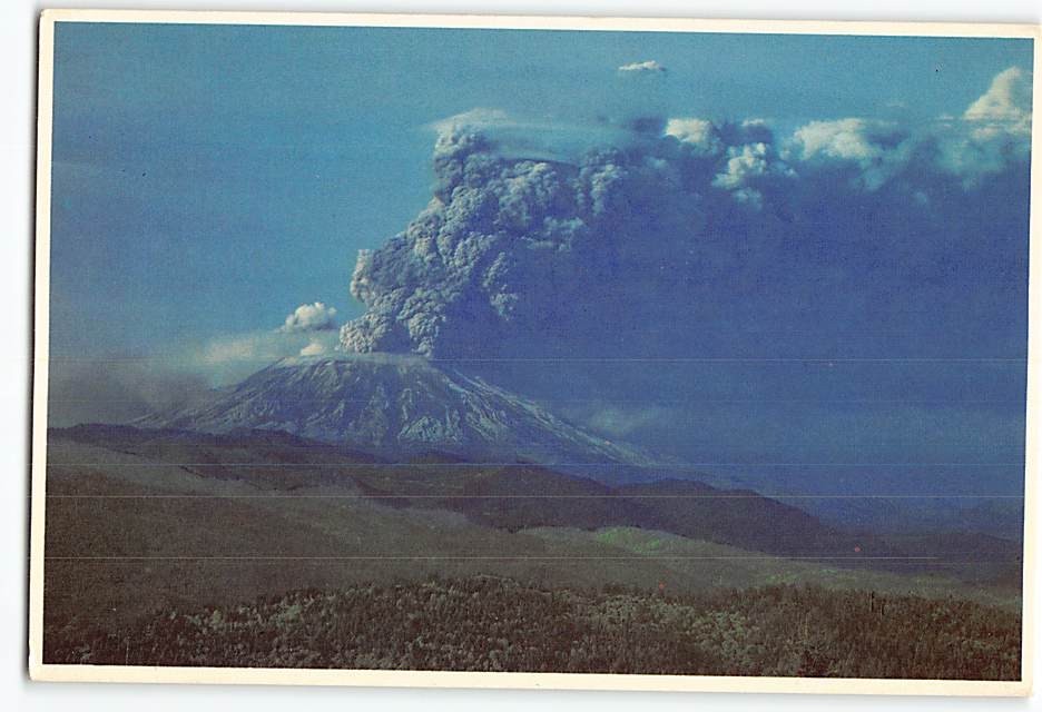 Postcard Mt. St. Helens Eruption Washington USA