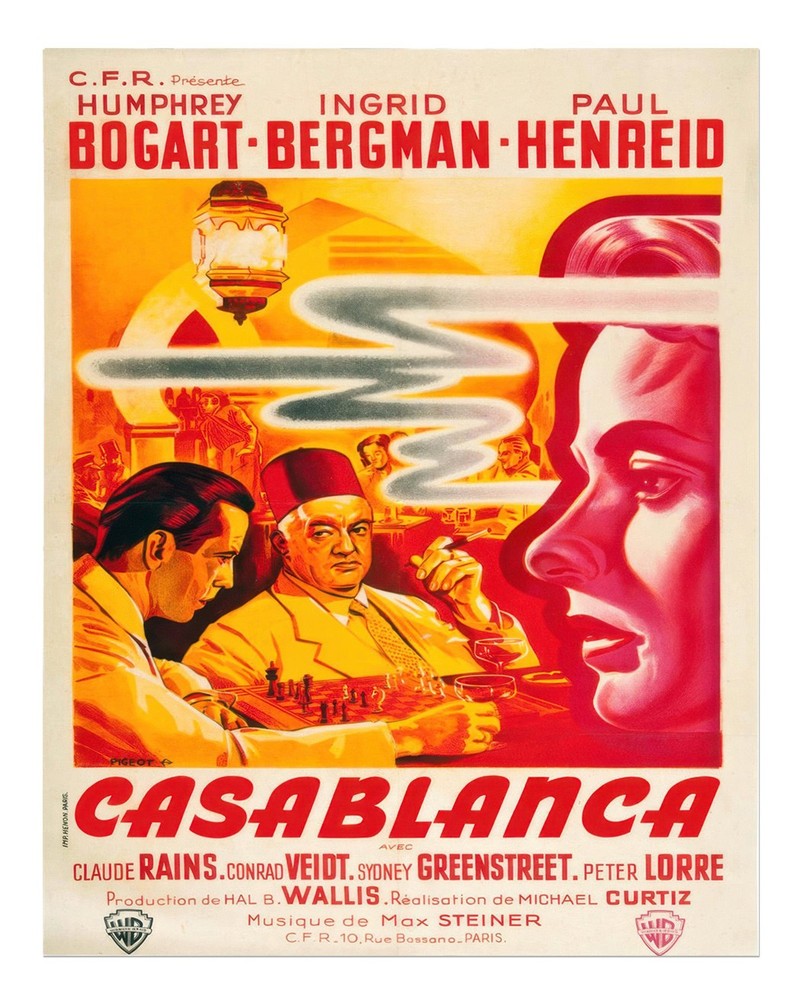 Vintage Casablanca Movie Poster Wall Art Premium Quality Home Decor