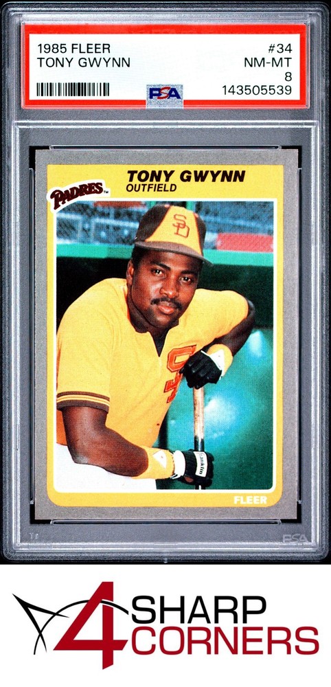 1985 Fleer #34 Tony Gwynn Padres Hof Psa 8Set builders paradise - improve your registry!