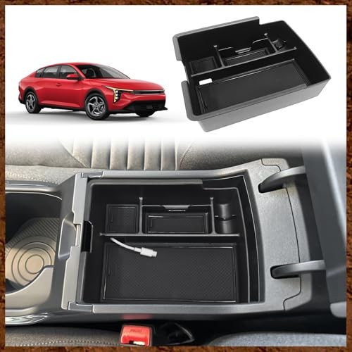 Center Console Organizer Tray Compatible with Kia K4 2025 Armrest Storage Divide