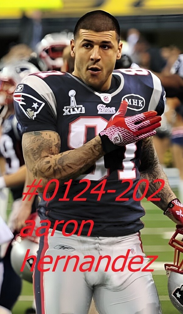 MALE PORTRAIT #0124-202 -athletes series -aaron hernandez - free shipping in us