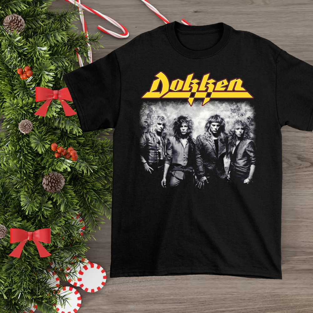 Dokken member Black Cotton Shirt Xmas Gift Full size S-5XL T83