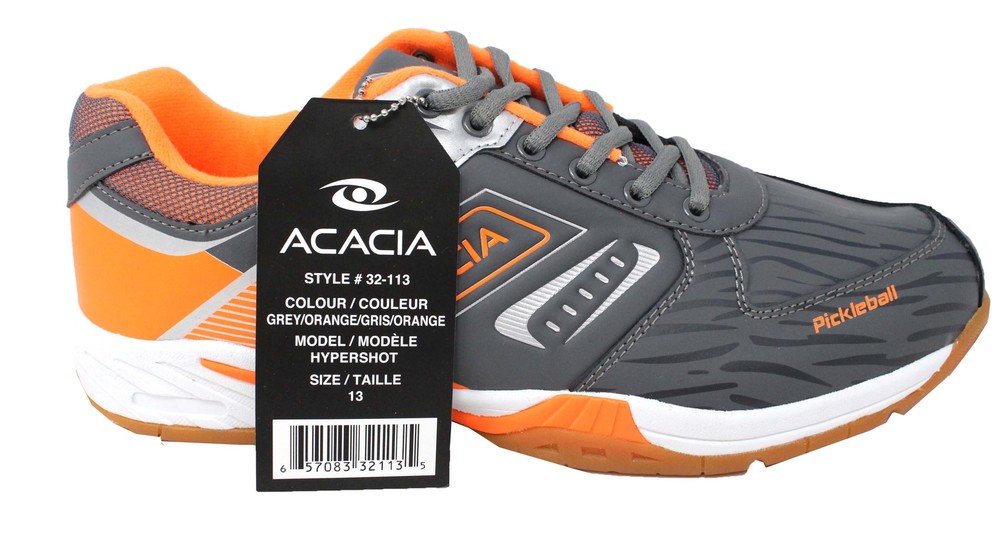 Grey and Orange Acacia Hypershot Size 13 Pickleball Shoes for Men-image