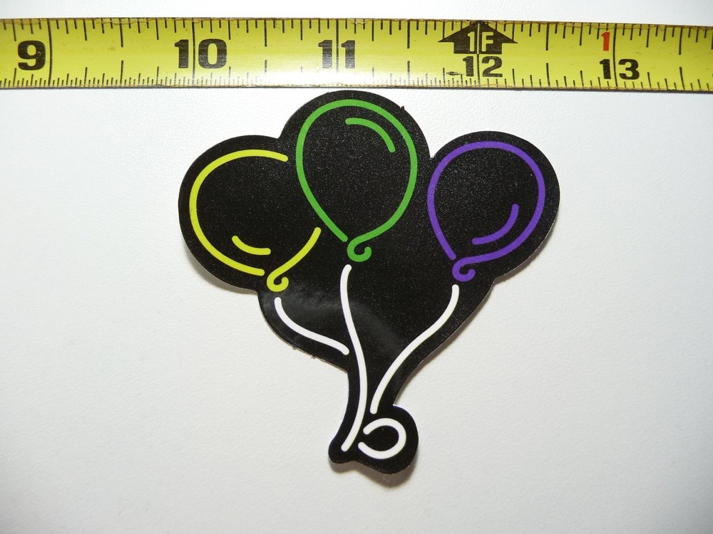 Neon Colorful Balloon Party Sticker Decal Fun Decor
