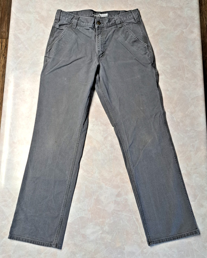 Carhartt 103279 Rugged Flex Relaxed Fit Duck Utility Work Pants 32x32 Gray GVL