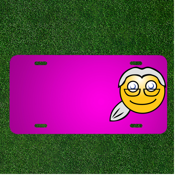 Custom Personalized Car License Plate with Female Face and Added Names