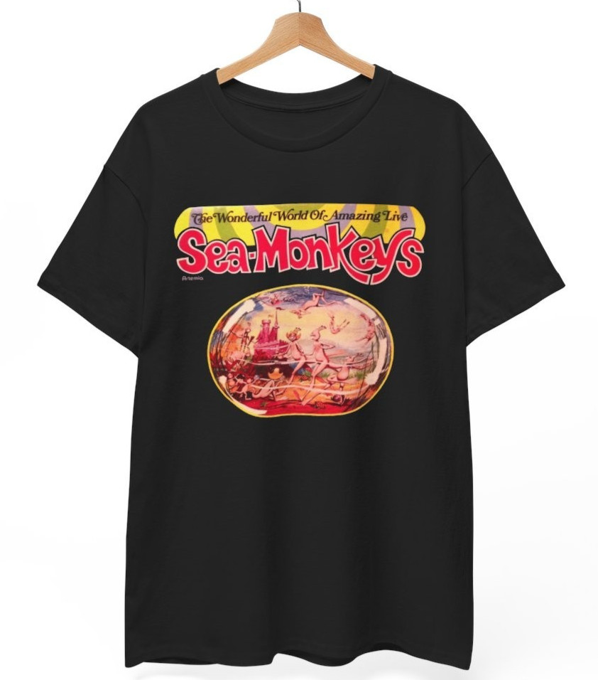 The Amazing Live Sea-Monkeys T-Shirt Stanley Desantis 90s TV Show Unisex Tee