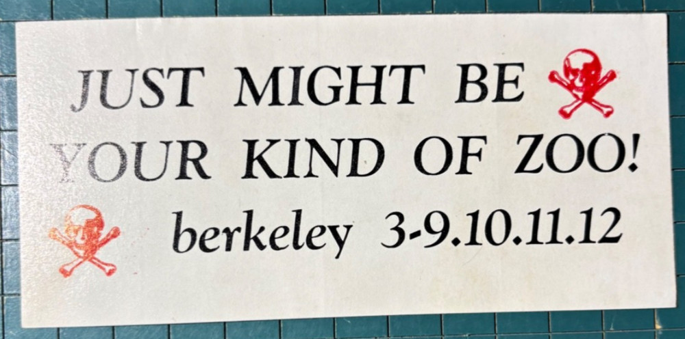 Grateful Dead Berkeley Community Theater Ca March 1985 Vintage Concert Sticker