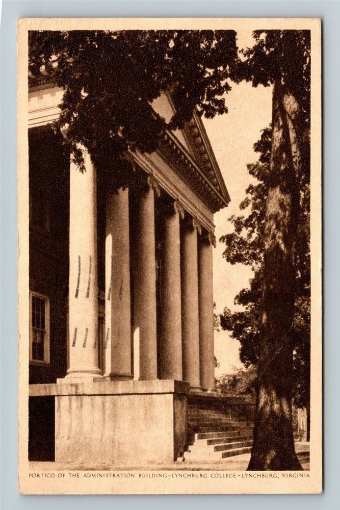 Lynchburg VA-Virginia, Lynchburg College, Administration, c1941 Vintage Postcard