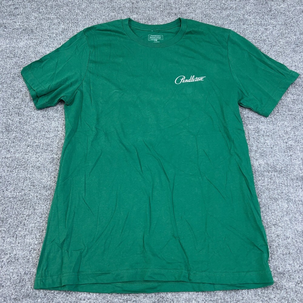 Pendleton T-Shirt Mens Large Green Harding Double Graphic Tee Western Pullover