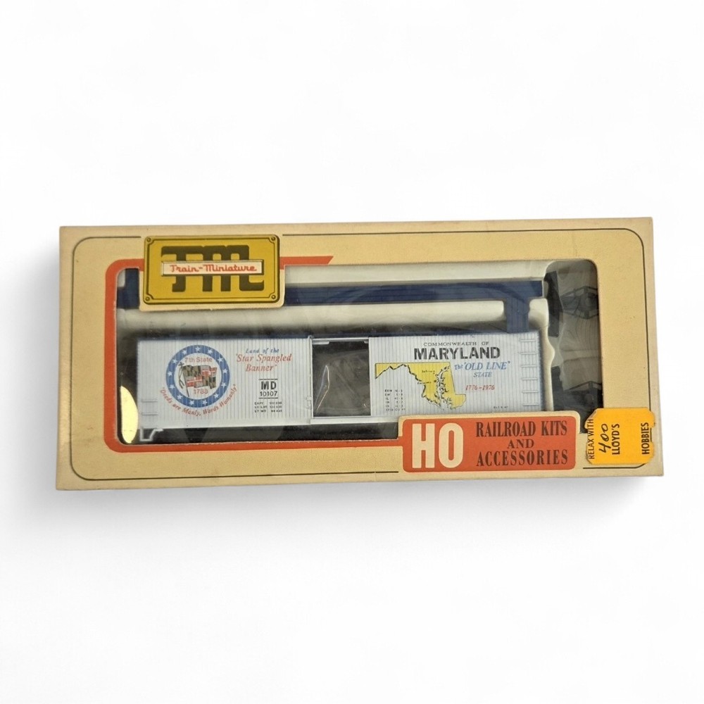 TMI HO Scale Maryland Commemorative 40’ Boxcar Kit w/ Box & Instructions NIB