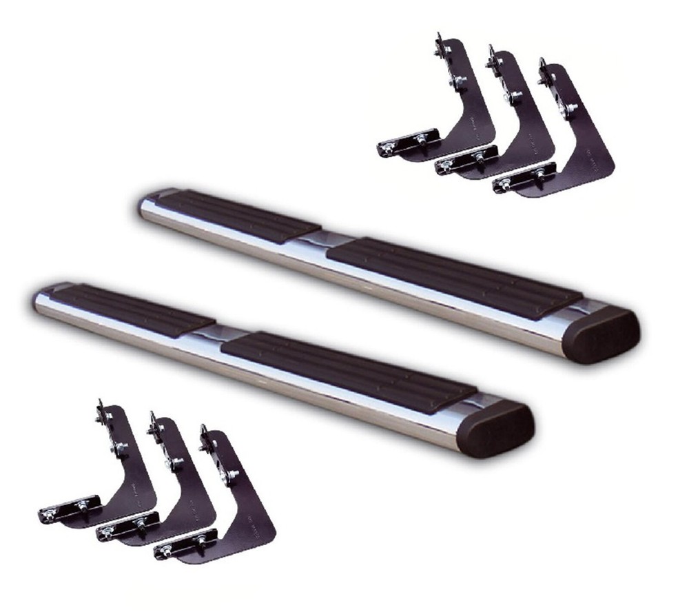 6-inch Steel Cab-Length Side Step Nerf Bar for Chevy Avalanche Silverado Extended Cab