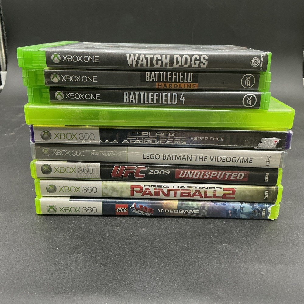 Microsoft Xbox 360 Xbox One Lot Of 9 Games Battlefield Watch Dogs Lego Untested