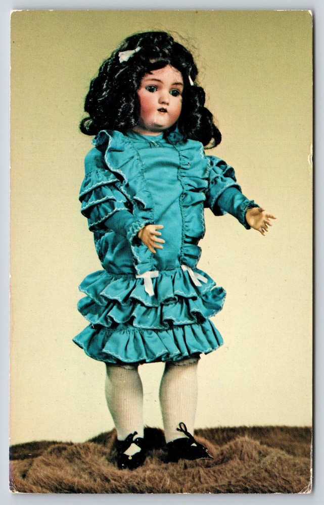 Dolls~Antique German Bisque Doll 24 Inches Tall~Vintage Postcard