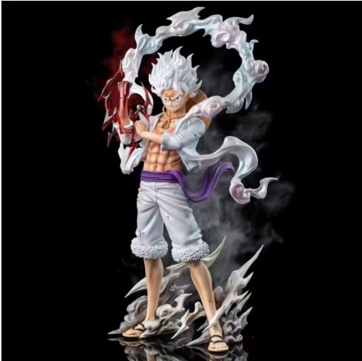 One Piece Sun God Five Gear Nika Lightning Luffy Anime Figure Model Statue 23cm