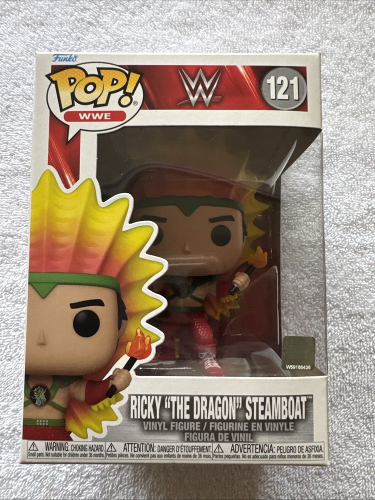 RICKY THE DRAGON STEAMBOAT - WWE WWF Funko POP #121 Collectible Vinyl Figure NEW