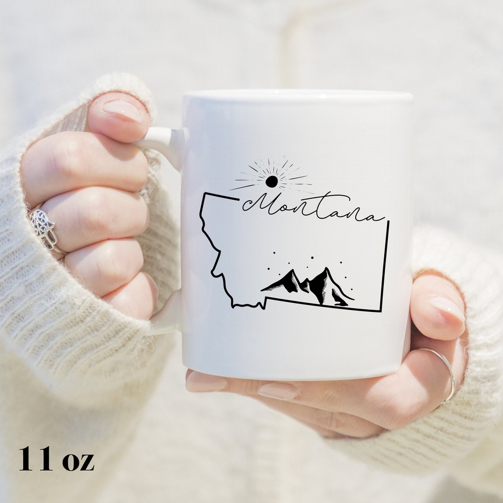 Montana Enamel Camping Mug Ideal Gift for Outdoor Enthusiasts