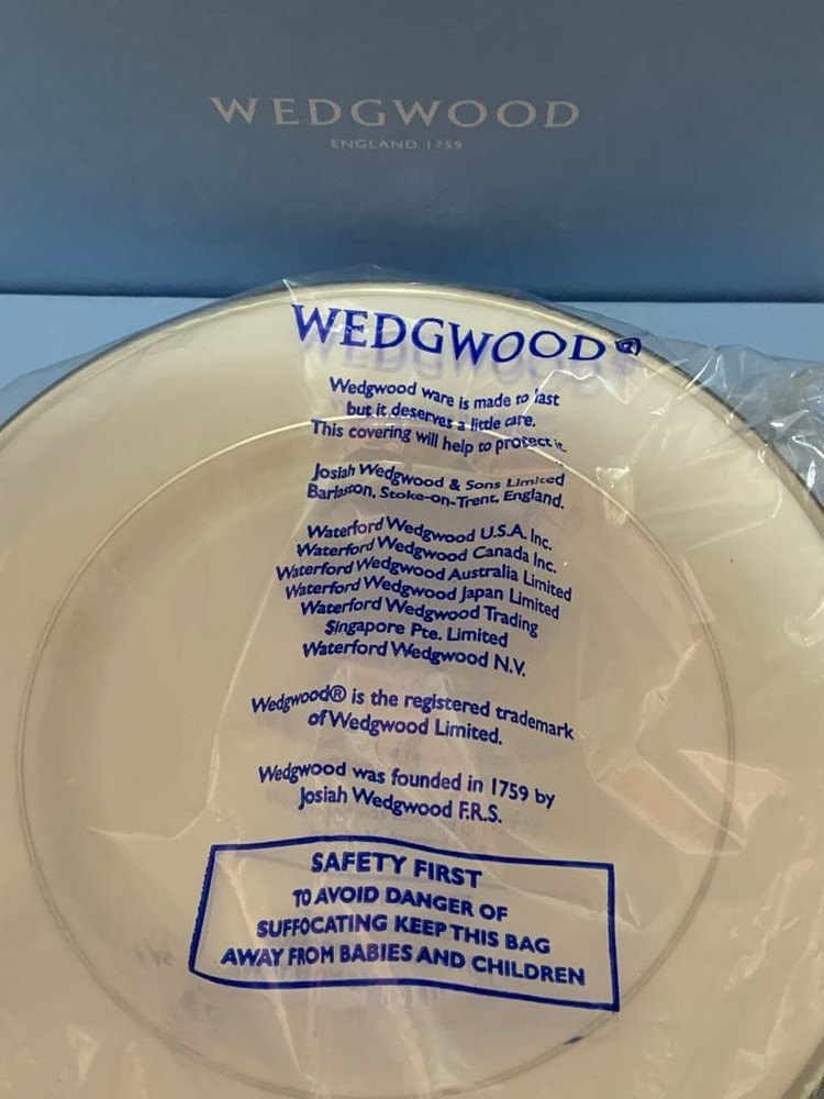 Wedgwood Sterling Morning Plate 20cm Silver Made in UK