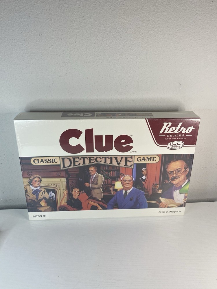 Clue 1986 Edition Retro Series Hasbro Classic Detective Board Game 2014 NEW