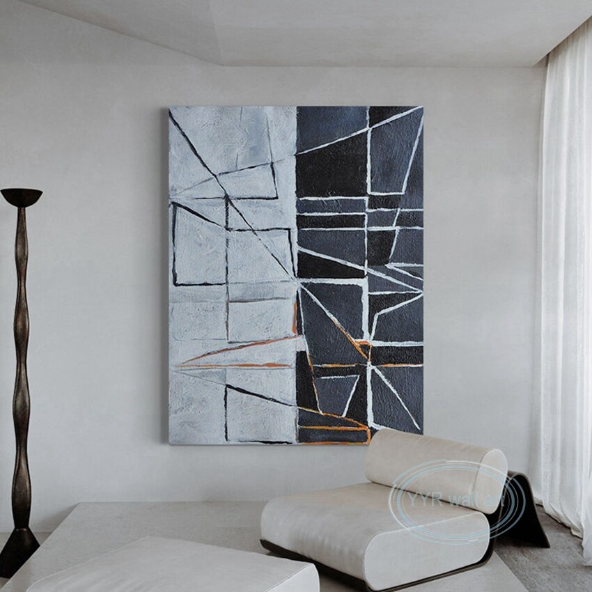 Handmade Abstract Oil Painting Wall Art Decorative Canvas Modern Acrylic