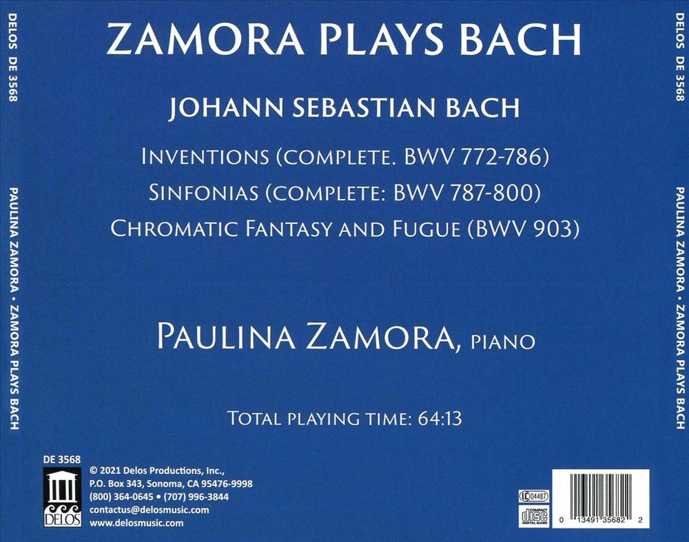 Paulina Zamora Zamora Plays Bach New Cd