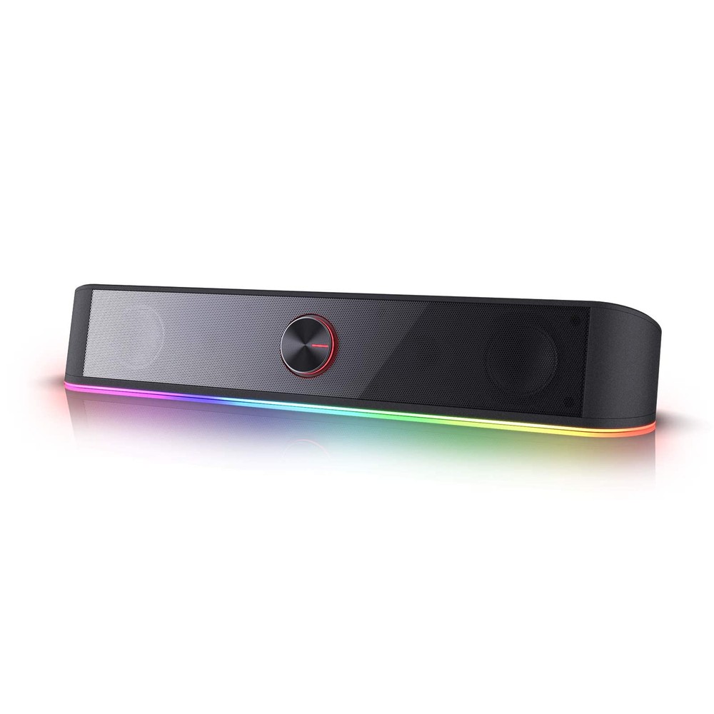 GS560 RGB Desktop Soundbar, 2.0 Channel Computer Speaker with Dynamic Lightin...