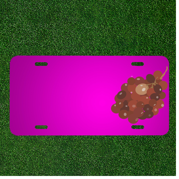 Create Your Custom Car License Plate with Names in Grapes Red Brown Design
