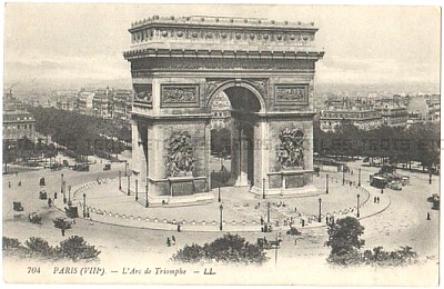 Arc de Triomphe Etoile Postcard c1910 France Paris