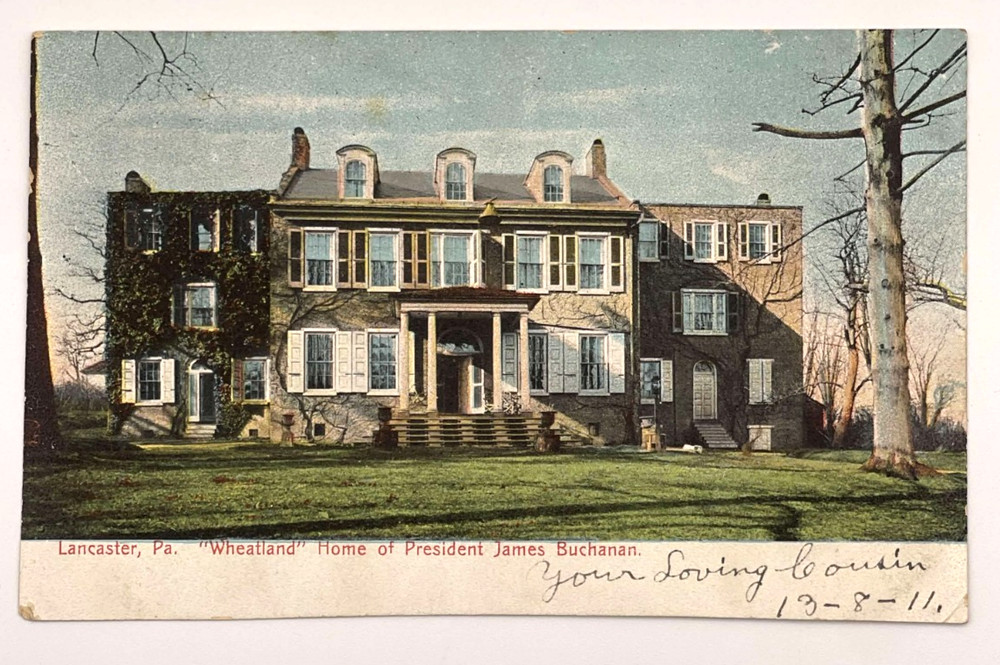 Vintage 1907 Postcard Lancaster Pennsylvania PA Wheatland James Buchanan Home