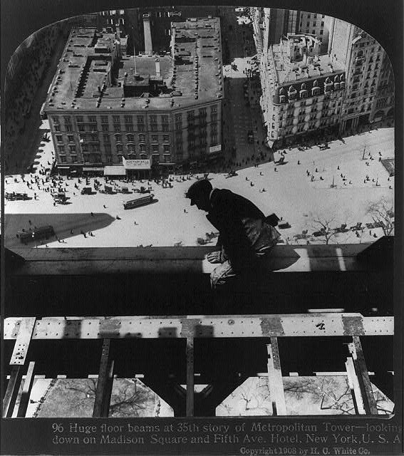Huge Floor Beams,Metropolitan Tower,Madison Square,Fifth Ave Hotel,New York,NY
