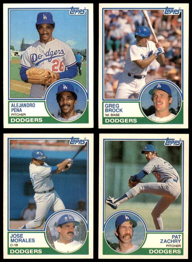 1983 Topps Traded Dodgers Almost Complete Team Set 8 - NM/MT 6642087