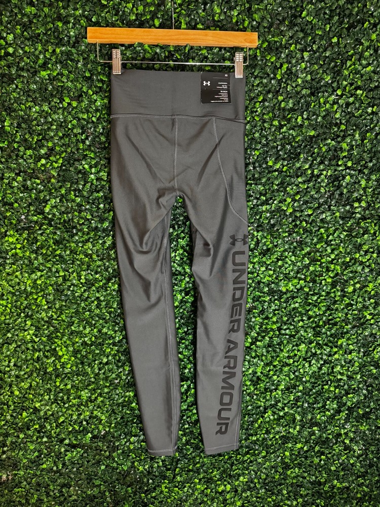 Under Armour High Rise Compression Leggings Dark Grey XS for Athletic Performance