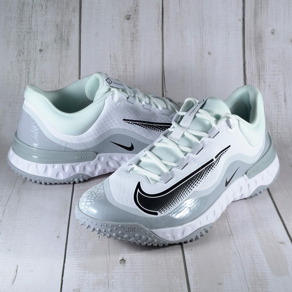 Nike Mens Nike Alpha Huarache Elite 4 Turf - Mens Baseball Shoes White Size 13