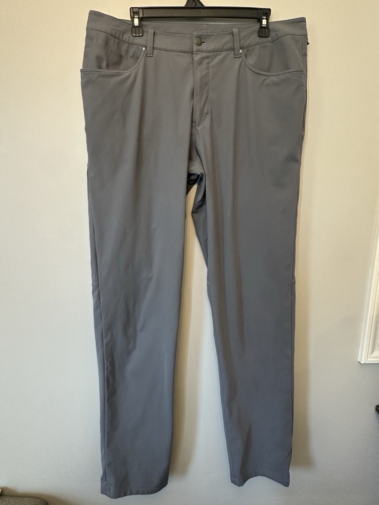 lululemon ABC Slim-Fit 5-Pocket Grey Pant Size 36