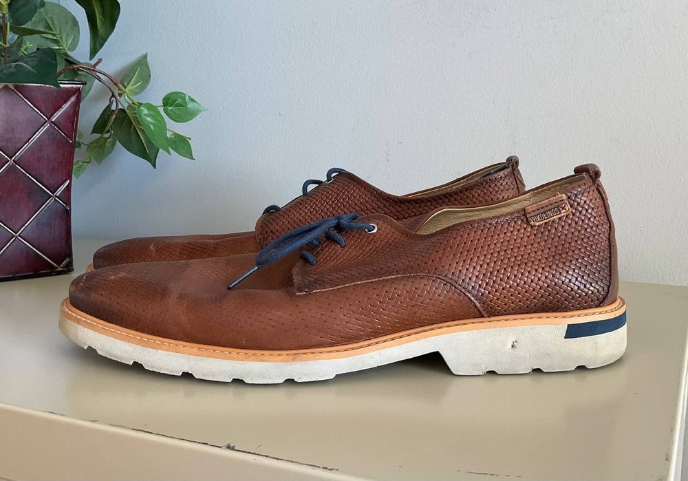 Pikolinos Salou M9J Cuero Men's Lace Up Leather Dress Shoes Size 44EU 11US