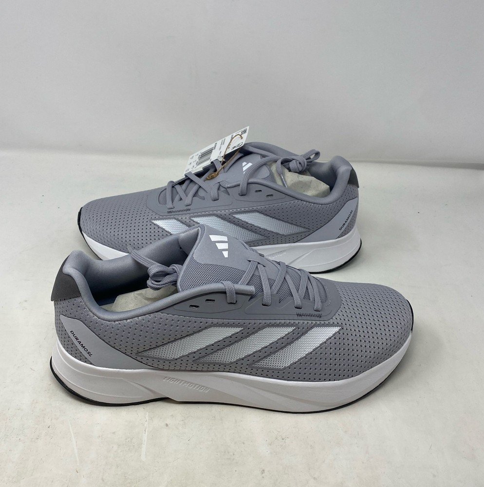 adidas Duramo SL Men’s Running Shoes Halo Silver/Cloud White Grey - Size 10.5