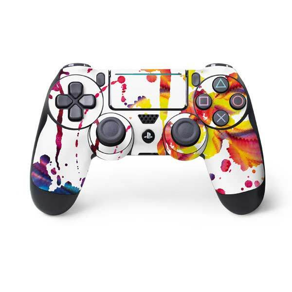 Abstract Art PS4 Pro/Slim Controller Skin - Chromatic Splatter White