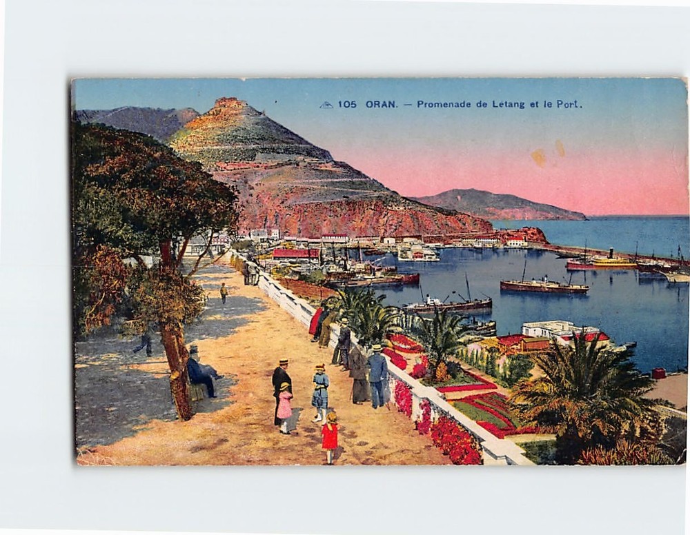 Postcard Promenade de L étang et le Port Oran Algeria