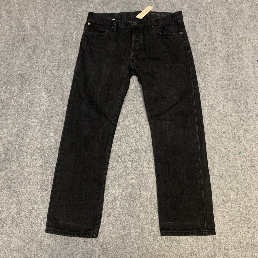 Men's Burberry Brit Jeans Denim 32x32 Steadman Slim Fit Black Pants Cotton 32